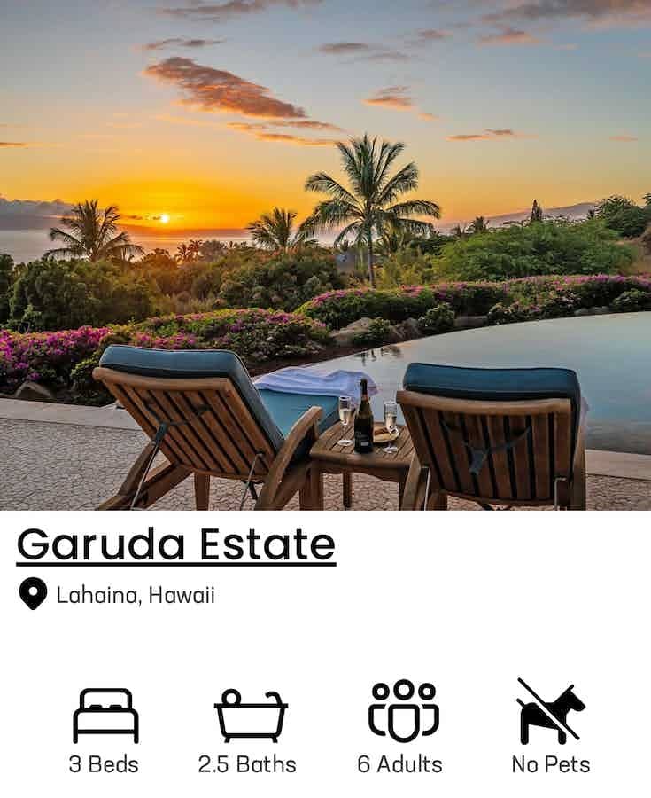 Garuda Estate a Maui Vacation Rental in Lahaina, Hawaii